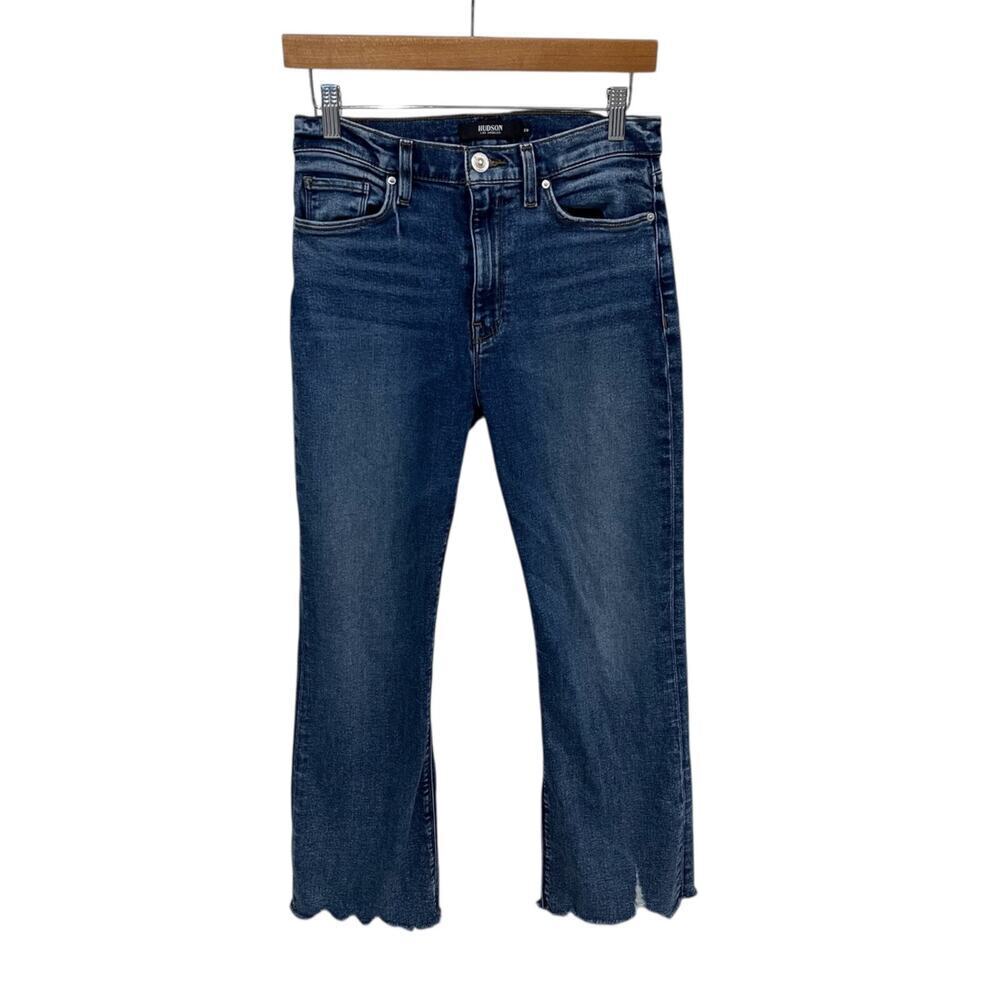 Hudson Barbara Jeans Bootcut Dancing Days Denim Women's 29 Raw Hem High Rise
